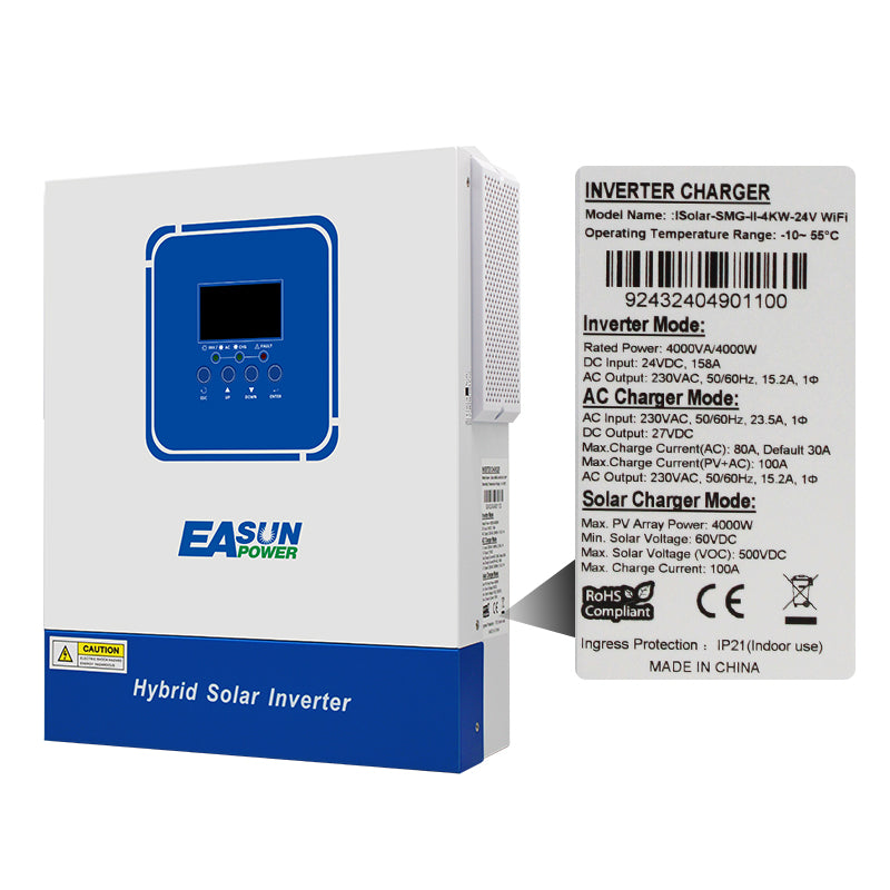EASUN SMG 4KW 24V 4000W Inverter Off-Grid Con MPPT 100A Integrato E Wifi