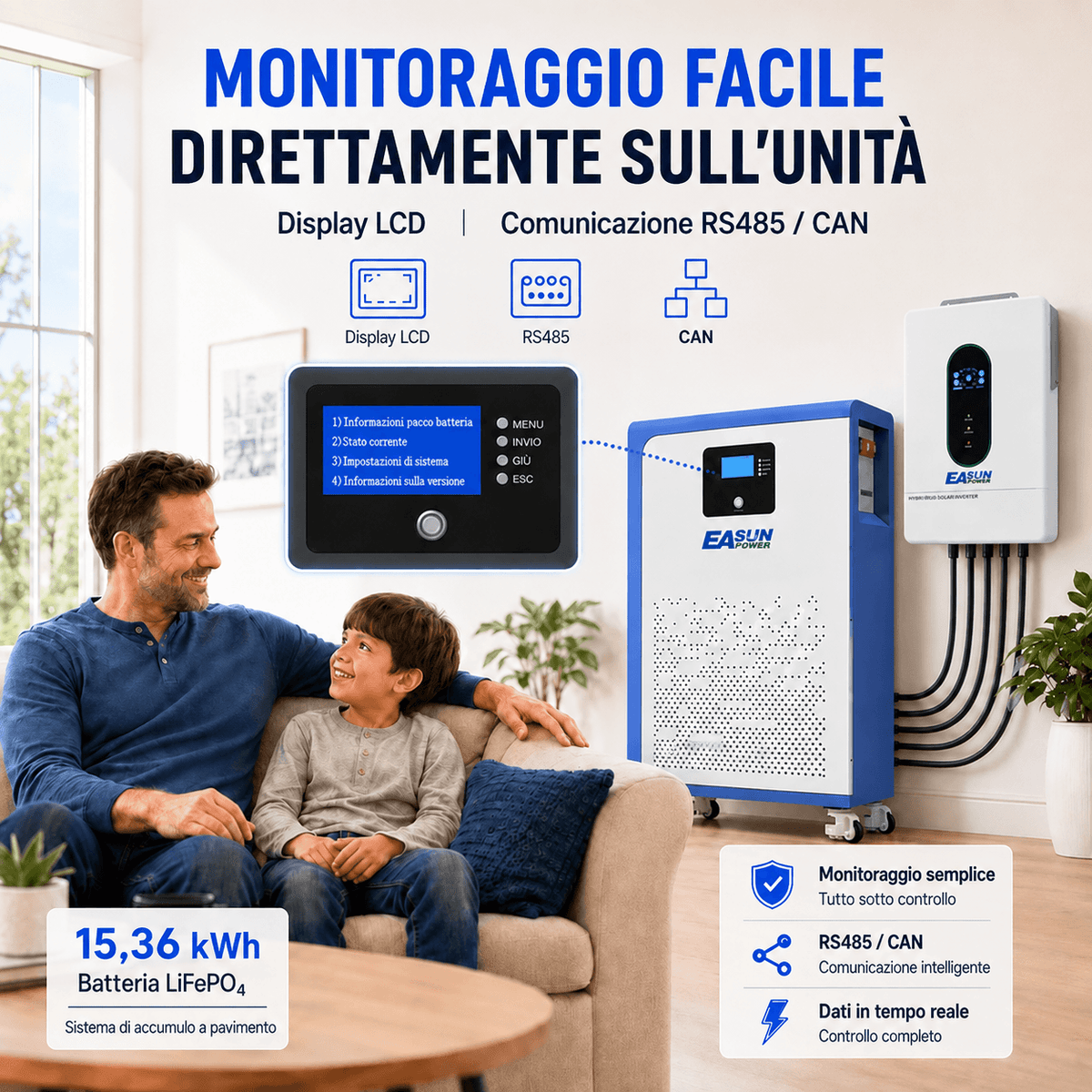 Batteria Fotovoltaico 15kWh 48V EASUN | Powerwall Modulare