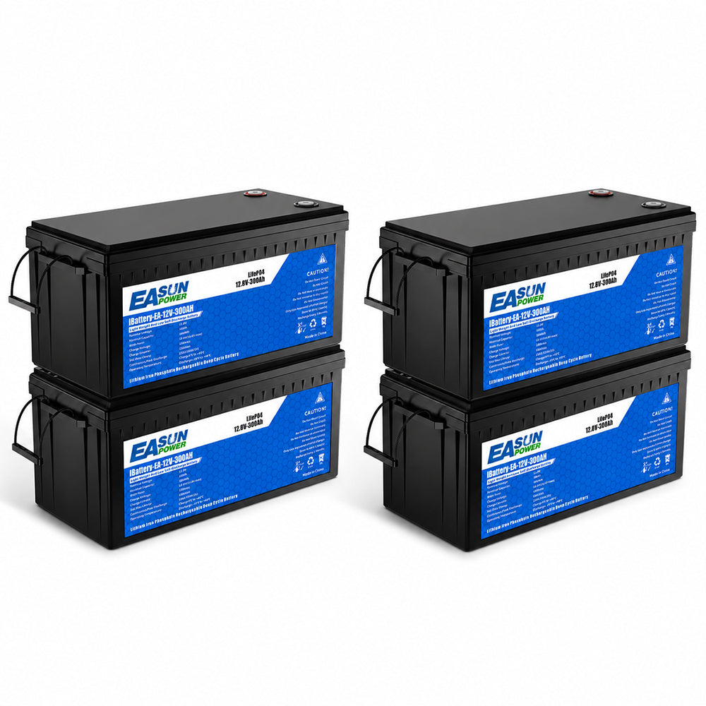 Batteria LiFePO4 12V 300Ah EASUN per Camper, Caravan, Barca e Fotovoltaico Off-Grid