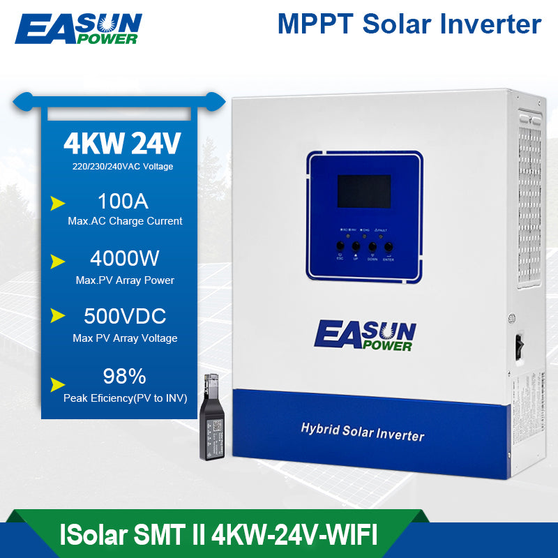 EASUN SMG 4KW 24V 4000W Inverter Off-Grid Con MPPT 100A Integrato E Wifi