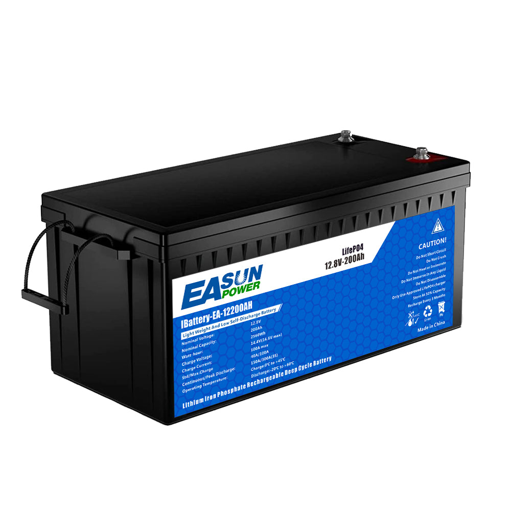 【0% IVA】Batteria Easun 12V 200Ah LiFePO4 Grado A Parallela e Personalizzabile +2000 Cicli di Vita