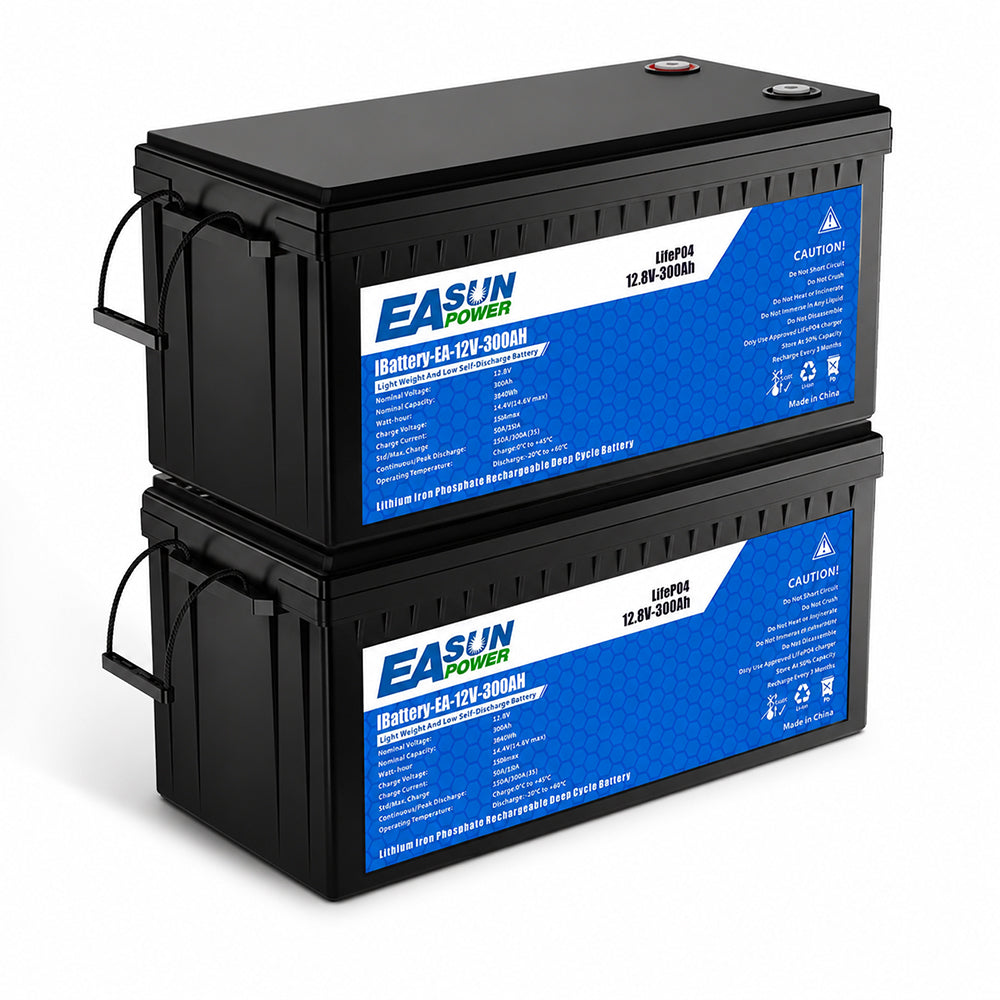 Batteria LiFePO4 12V 300Ah EASUN per Camper, Caravan, Barca e Fotovoltaico Off-Grid