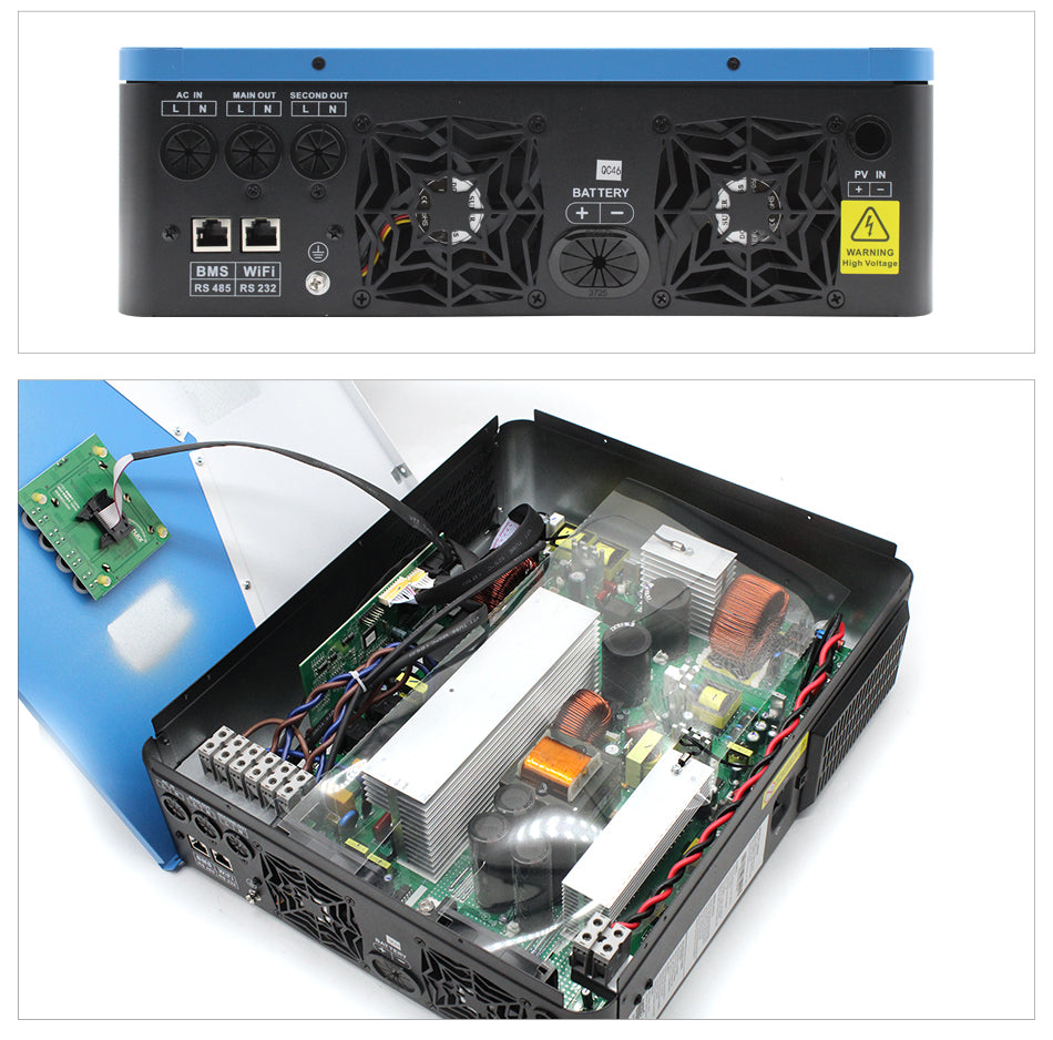 EASUN POWER 4.2KW 24V Inverter ibrido fotovoltaico a doppia uscita con caricatore MPPT da 120A