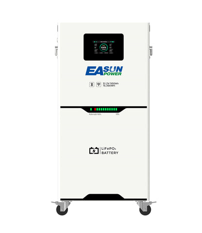 Batteria LiFePO4 15 kWh 48 V (51,2 V nominale) 300 Ah per Accumulo Solare/Fotovoltaico/Off-Grid | EASUN