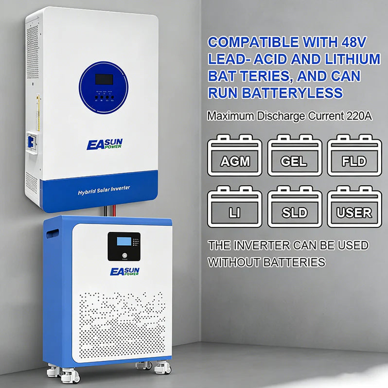 Inverter Solare Ibrido 11kW 48V MPPT 150A WiFi Parallelo Off-Grid | Easun