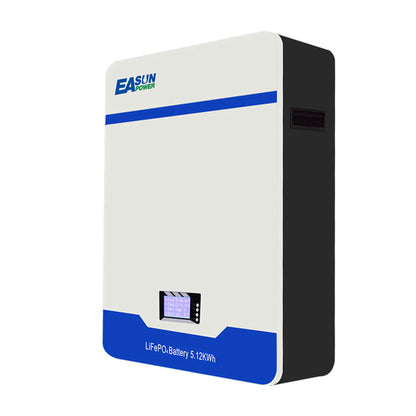 Batteria Accumulo Solare LiFePO4 5kWh 51.2V 100Ah da Parete | Easun