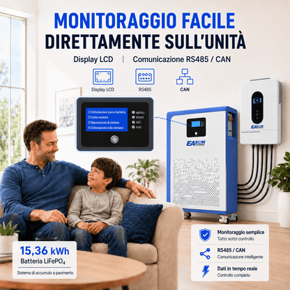 Batteria Fotovoltaico 15kWh 48V EASUN | Powerwall Modulare