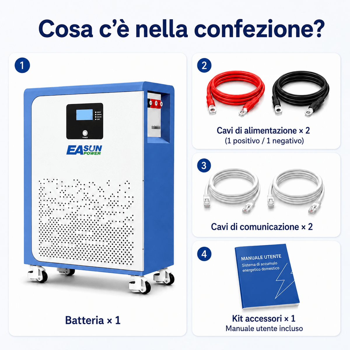 Batteria Fotovoltaico 15kWh 48V EASUN | Powerwall Modulare
